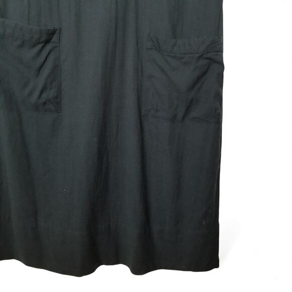 MAEVE Black Sheath Dress Silk Trim V-neck Front Pockets - Size 2 - Picture 4 of 9